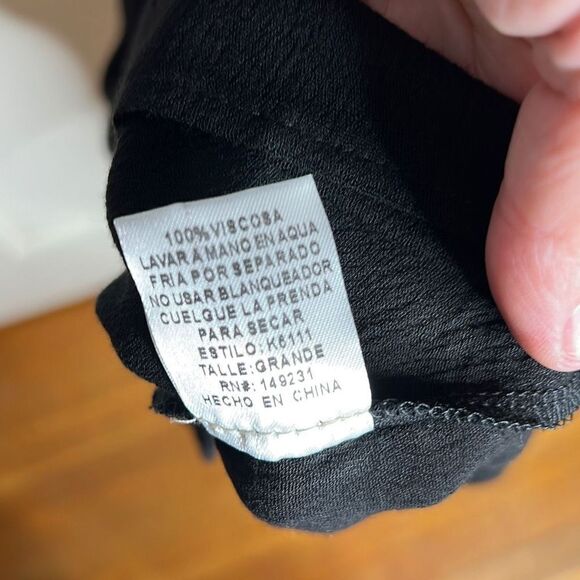 ❤️Kori America Crochet Lace Detail Handkerchief Hem Summer Mini Dress Size Lg - Picture 8 of 10